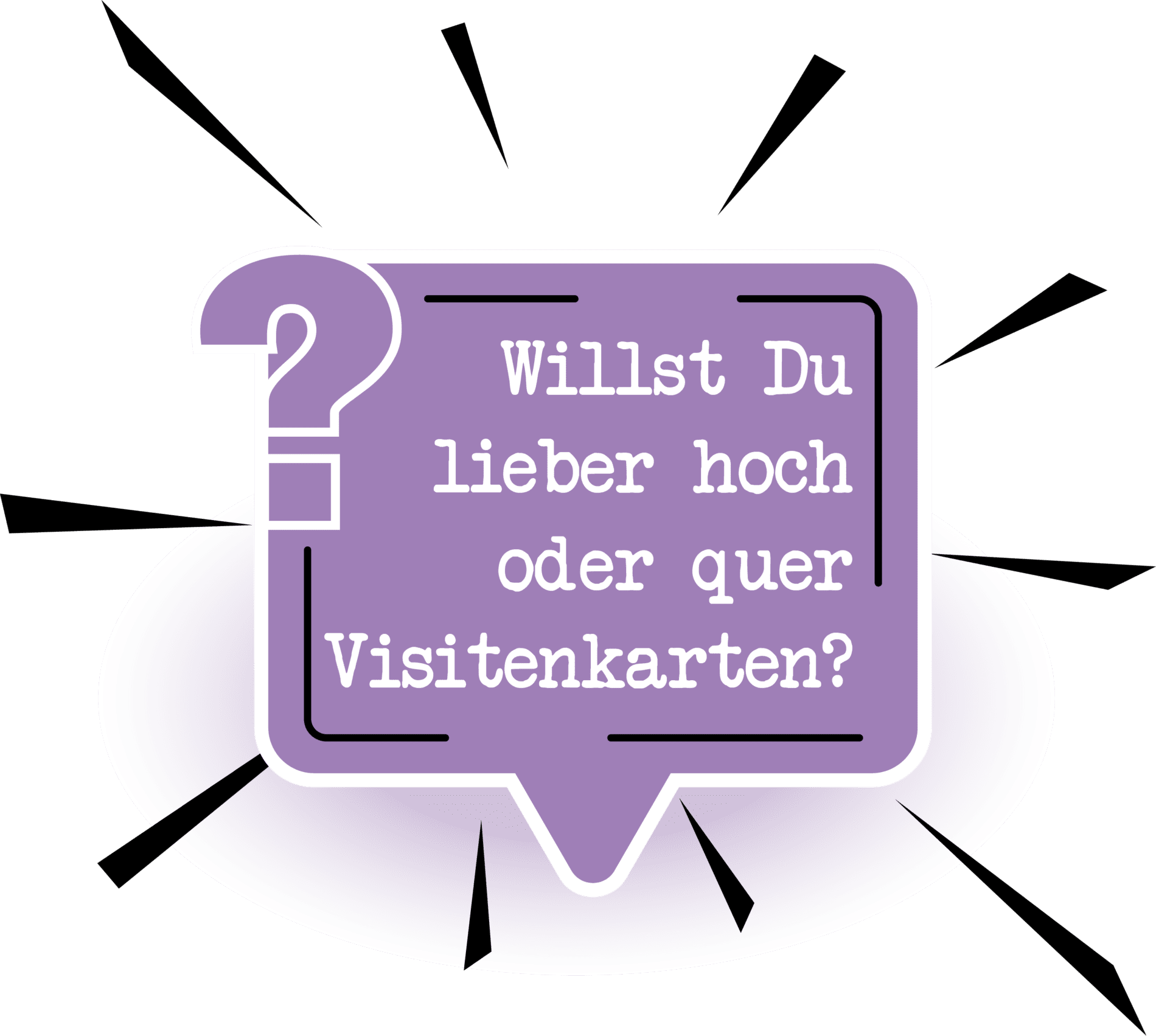Sprechblase Visitenkarte